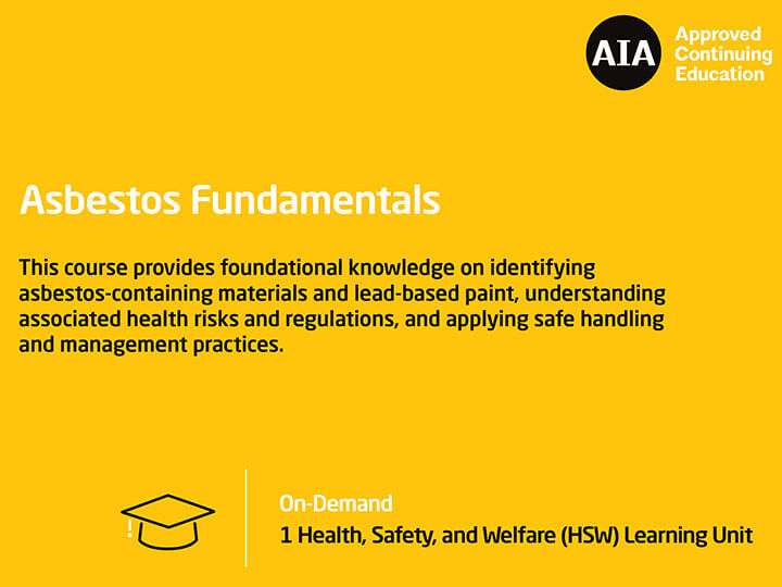 Asbestos Fundamentals AIA course