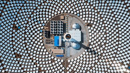 Drone Point View of Solar and Thermal Panels