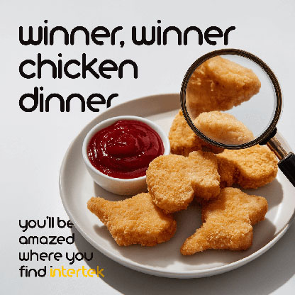 Chicken nuggets on plate with ketchup