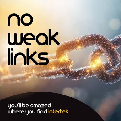 A closeup of a chain with light emanating from it